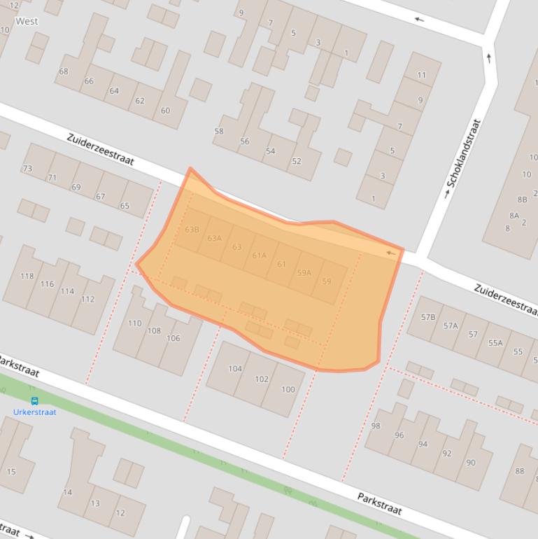 Kaart van postcodegebied 8531KX.