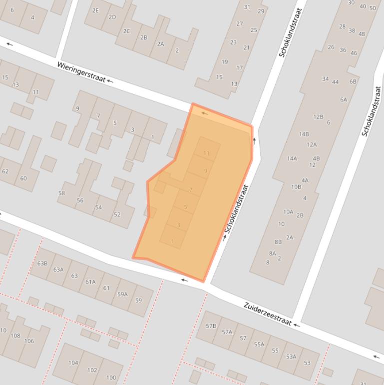 Kaart van postcodegebied 8531KZ.