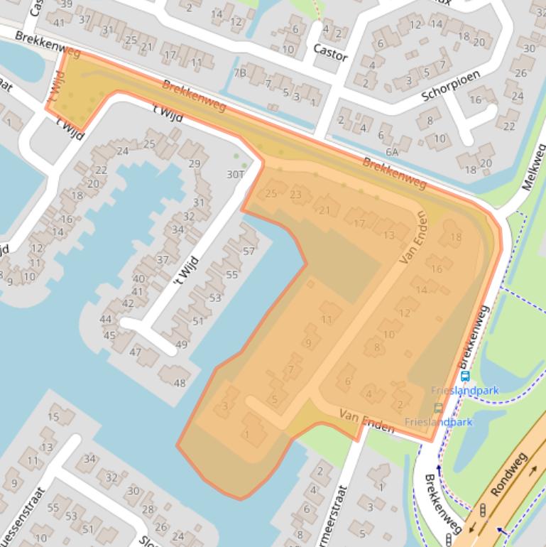 Kaart van postcodegebied 8531SB.