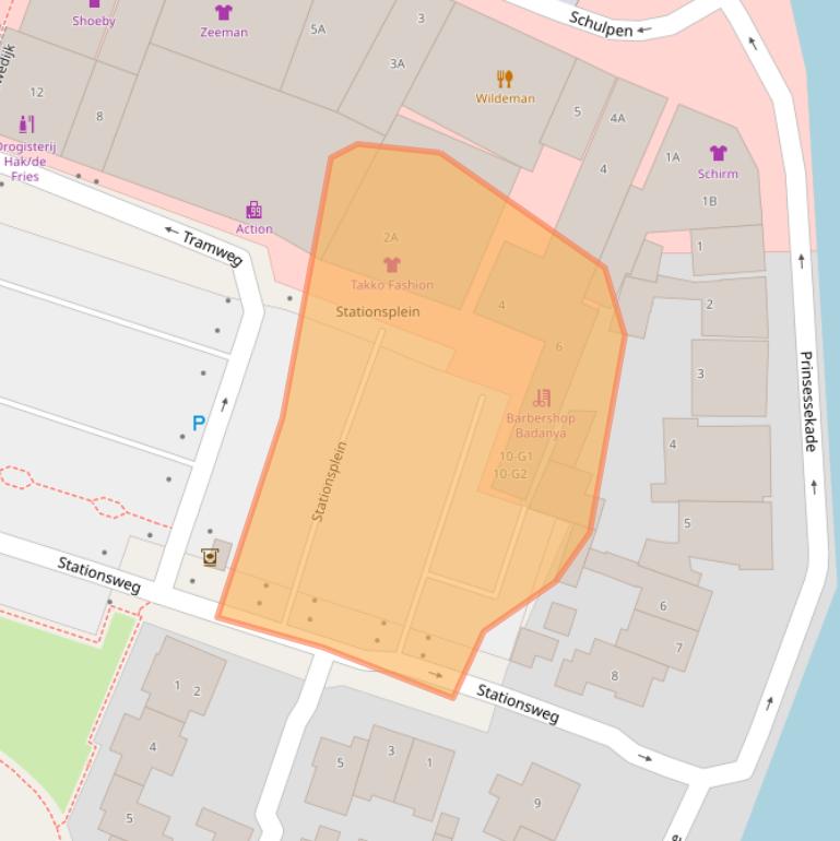 Kaart van postcodegebied 8531TZ.