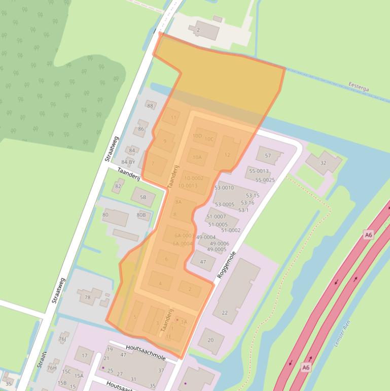 Kaart van postcodegebied 8531WD.