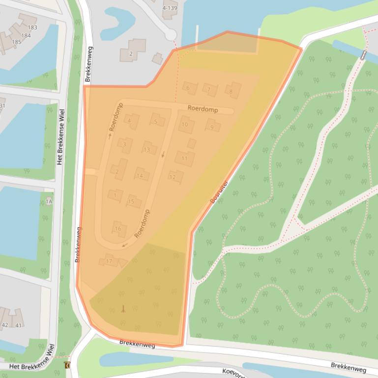 Kaart van postcodegebied 8532AE.