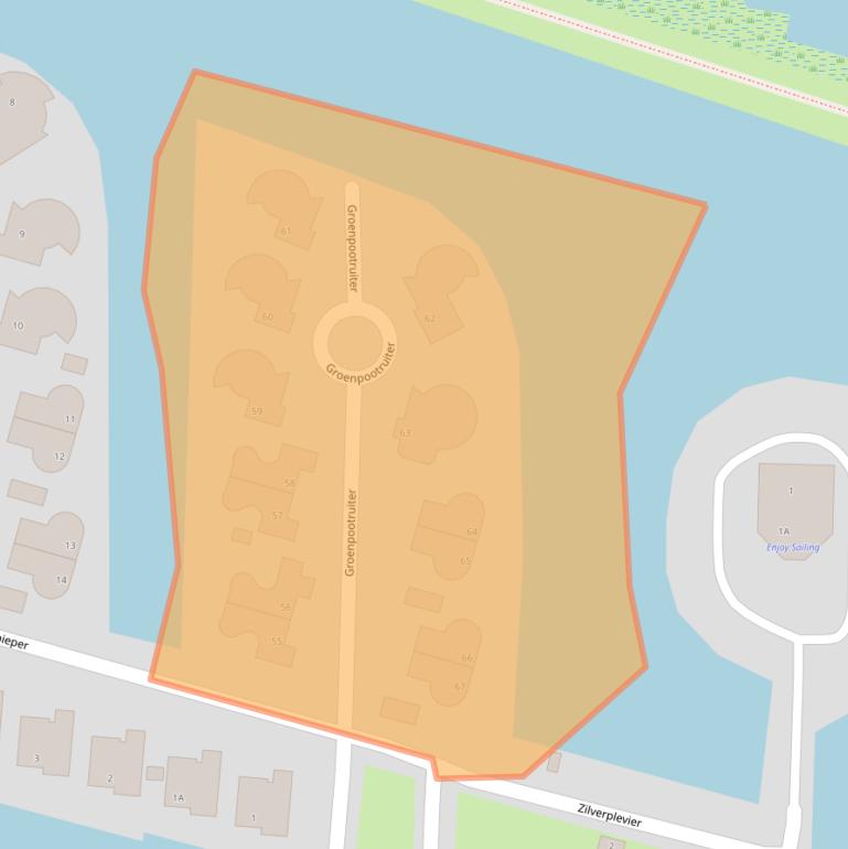 Kaart van postcodegebied 8532AG.