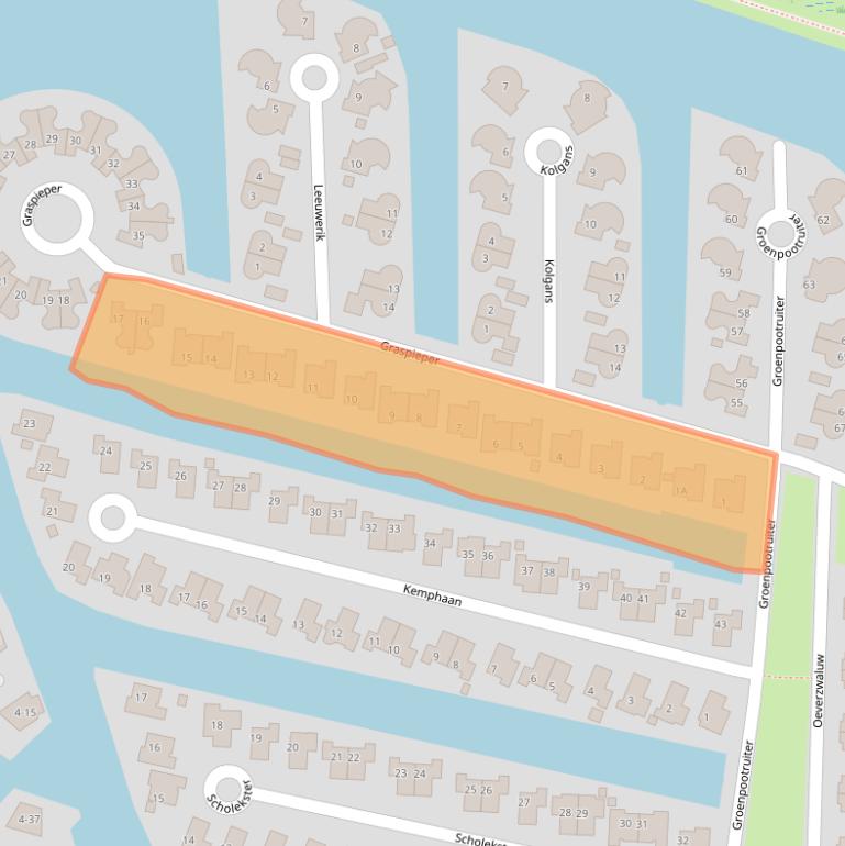 Kaart van postcodegebied 8532AT.