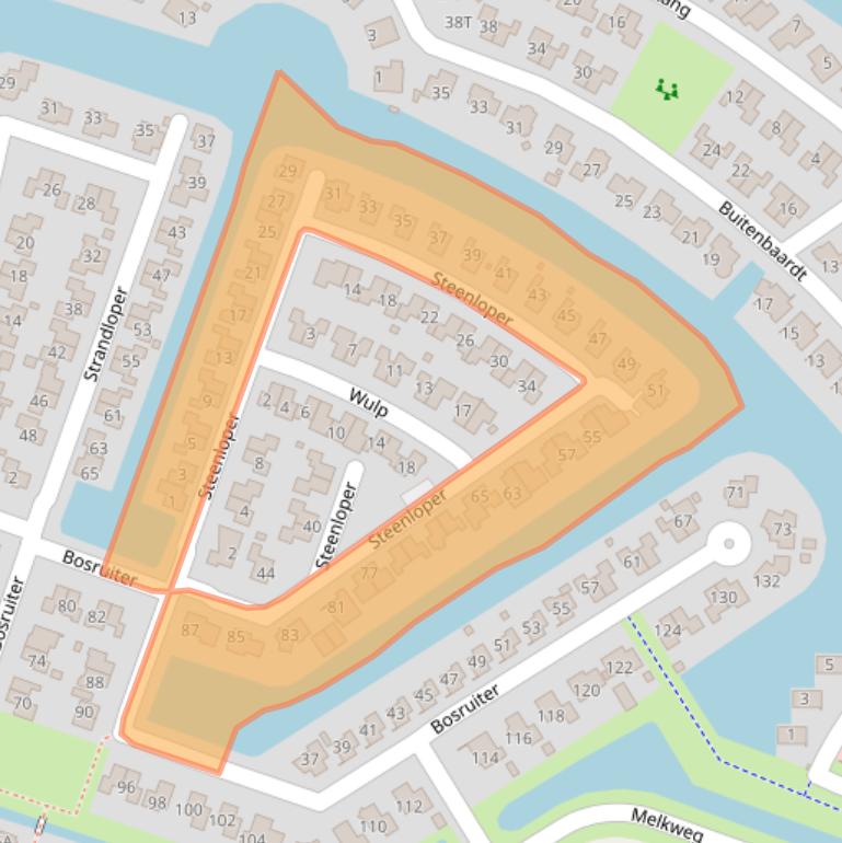 Kaart van postcodegebied 8532BK.