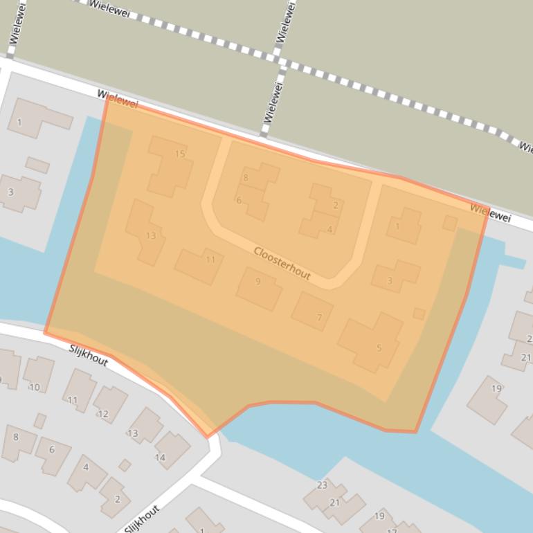 Kaart van postcodegebied 8532CD.