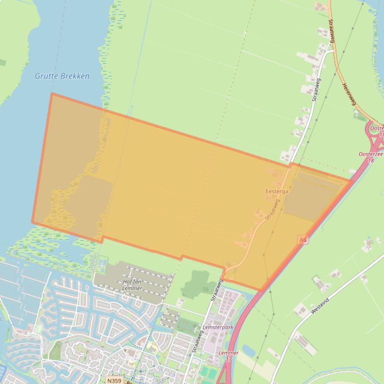 Kaart van postcodegebied 8534.