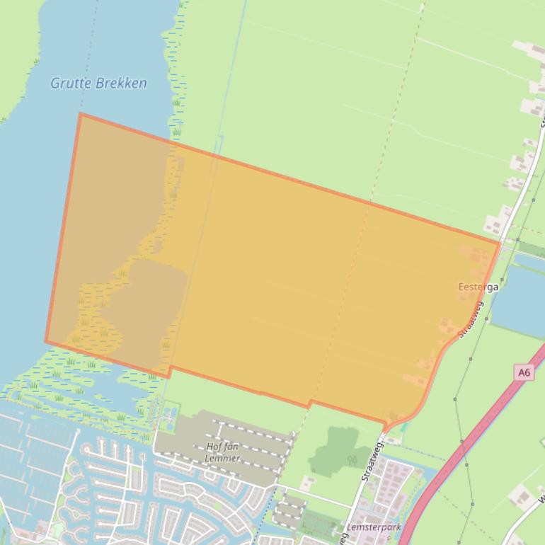 Kaart van postcodegebied 8534WB.