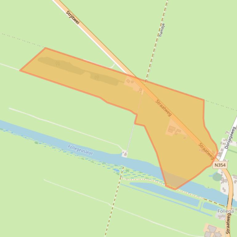 Kaart van postcodegebied 8535WE.