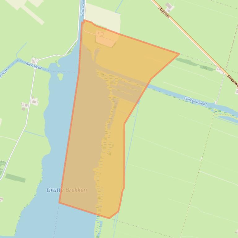 Kaart van postcodegebied 8535XA.