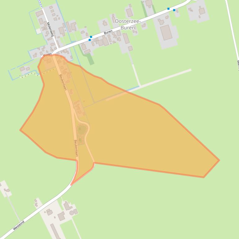 Kaart van postcodegebied 8536TK.