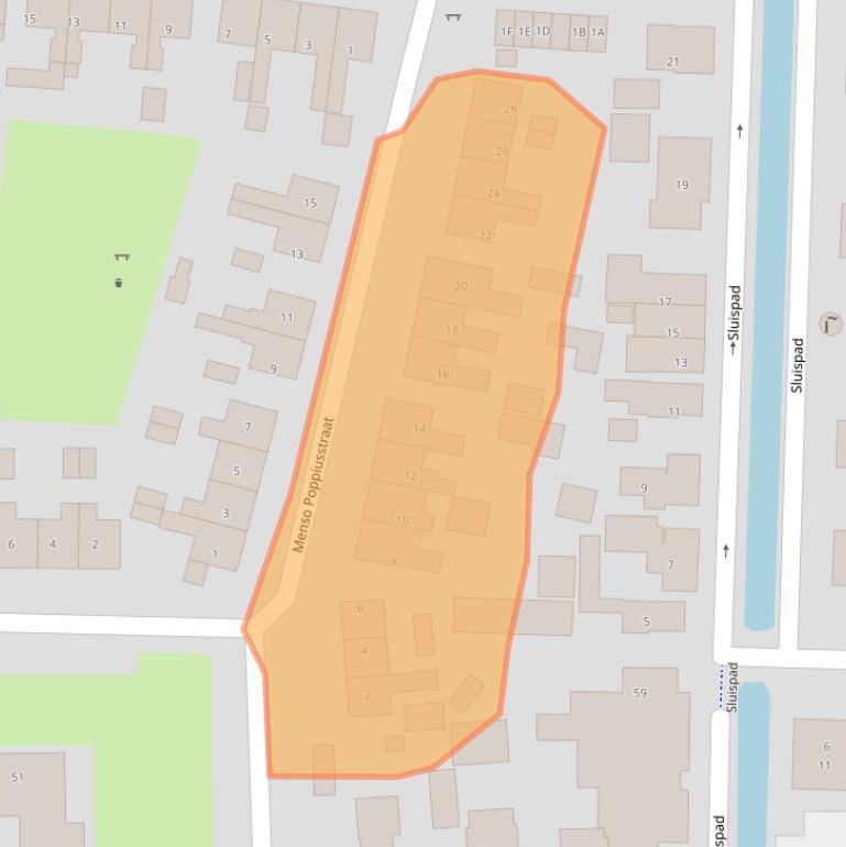 Kaart van postcodegebied 8536TZ.