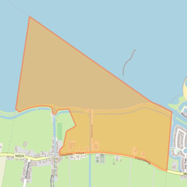 Kaart van postcodegebied 8537SC.