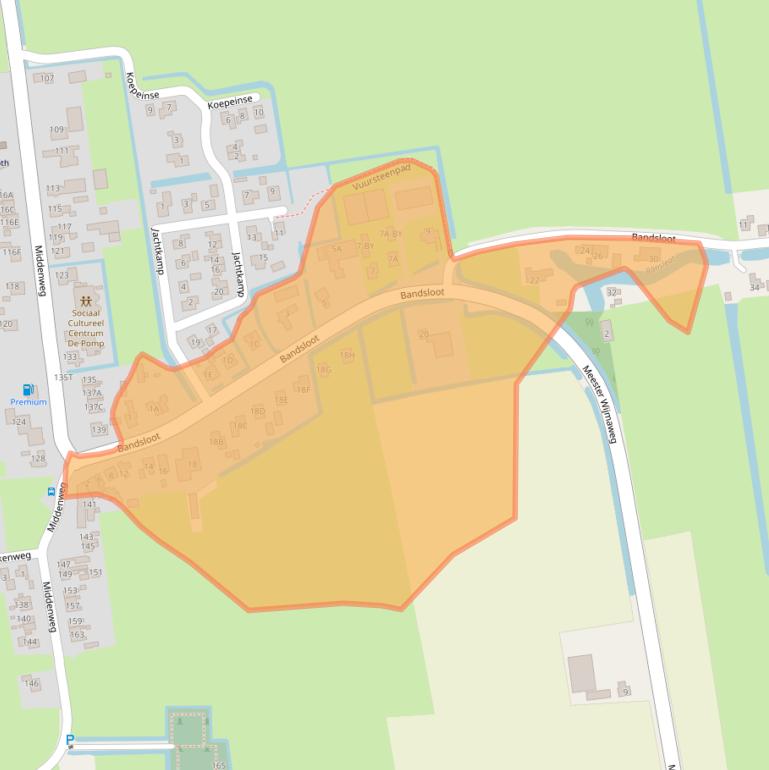 Kaart van postcodegebied 8538RG.