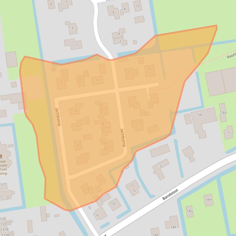 Kaart van postcodegebied 8538RP.