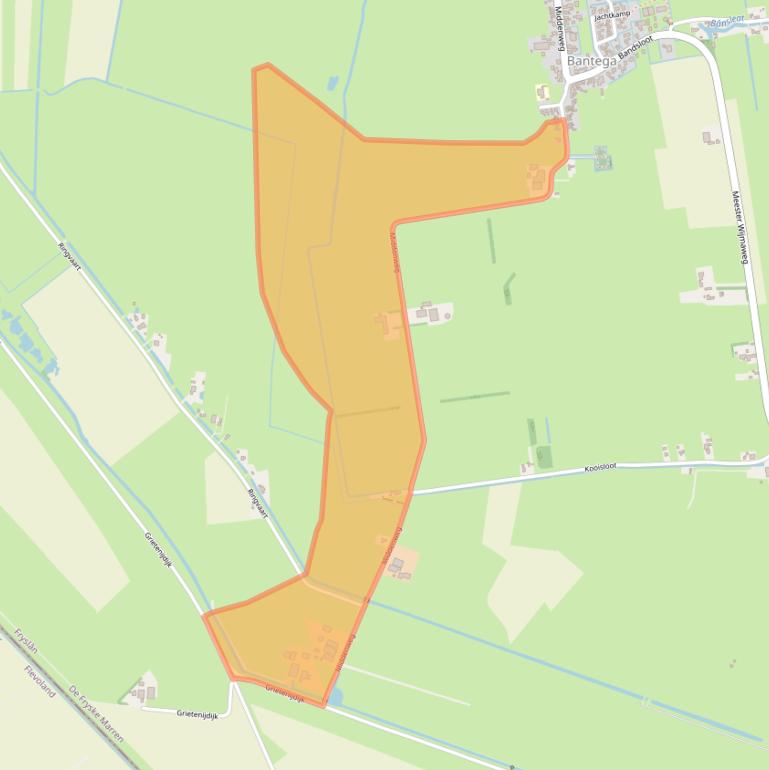 Kaart van postcodegebied 8538XH.