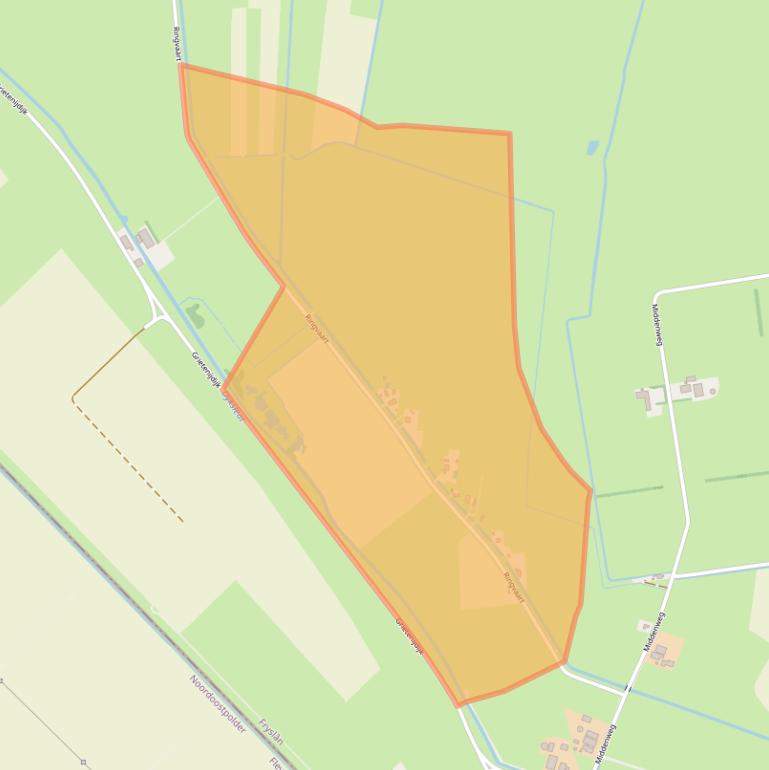 Kaart van postcodegebied 8538XJ.