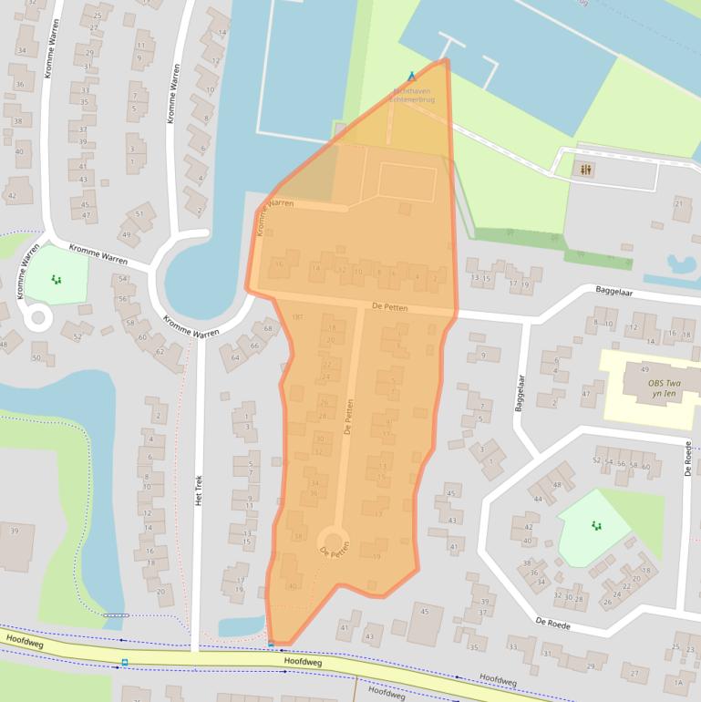 Kaart van postcodegebied 8539RM.