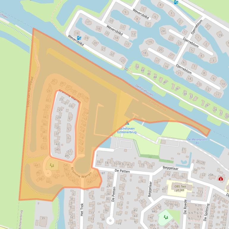 Kaart van postcodegebied 8539RX.