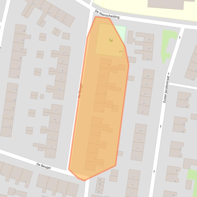 Kaart van postcodegebied 8539SK.