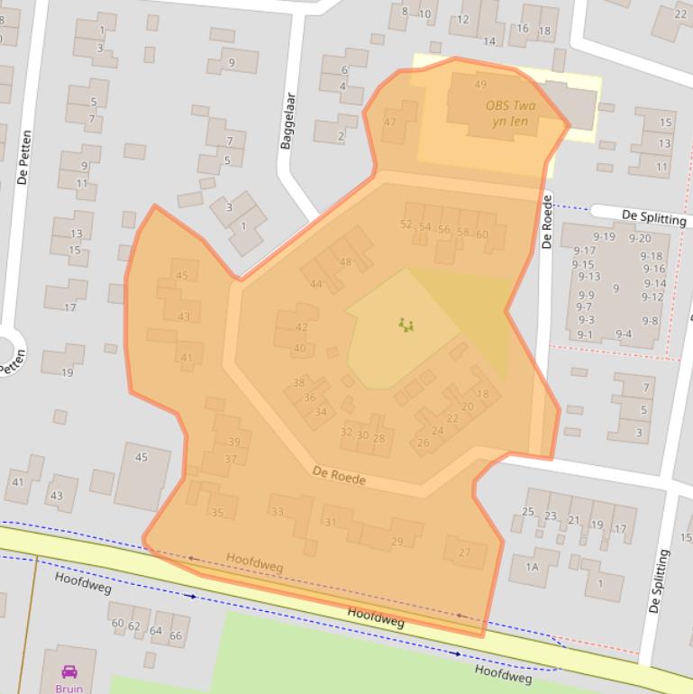 Kaart van postcodegebied 8539SX.
