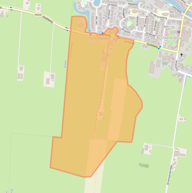 Kaart van postcodegebied 8539SZ.