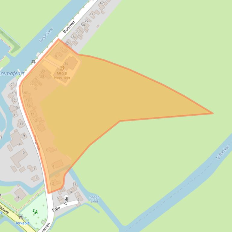 Kaart van postcodegebied 8542AB.