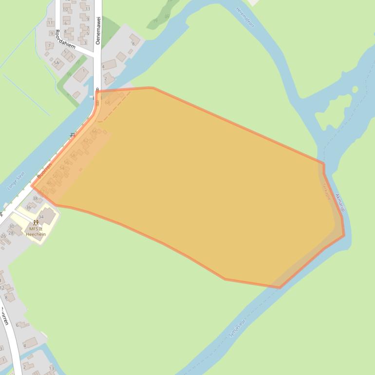 Kaart van postcodegebied 8542AC.