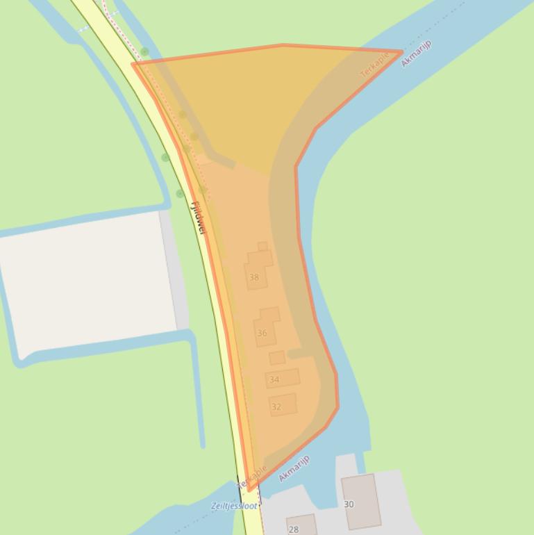 Kaart van postcodegebied 8542AD.