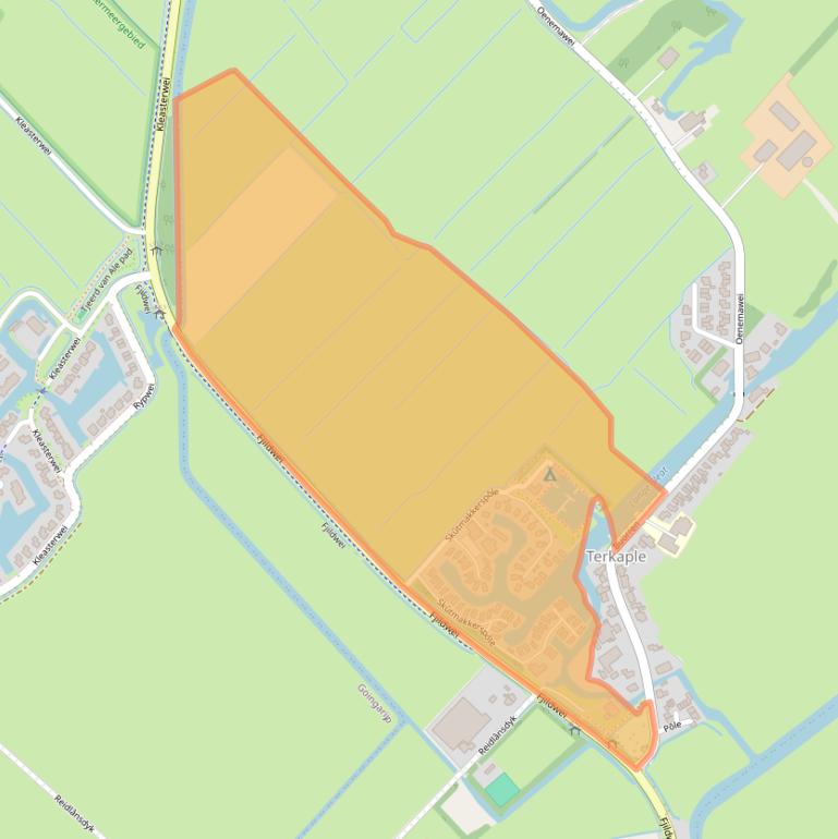 Kaart van postcodegebied 8542AJ.