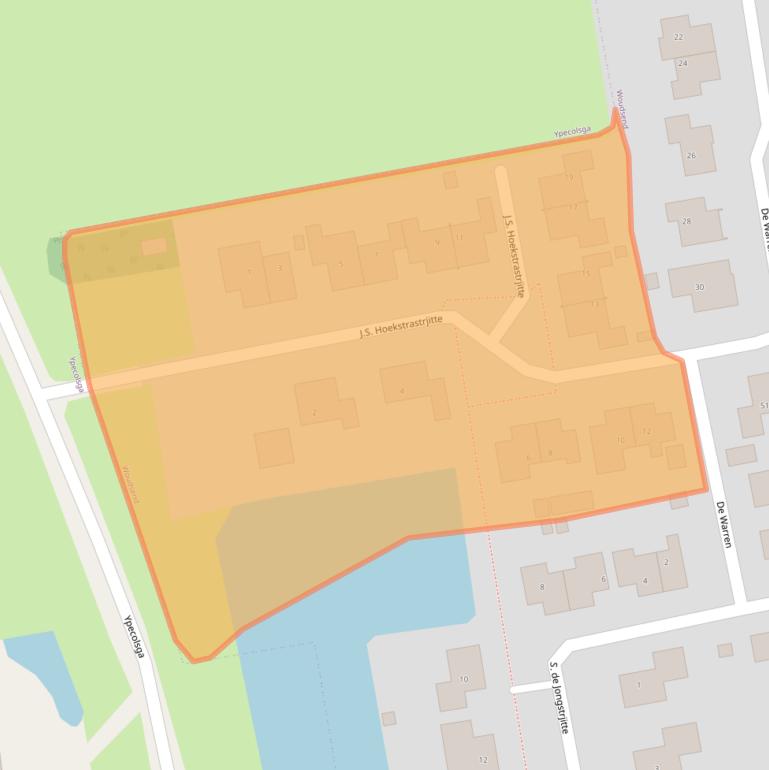 Kaart van postcodegebied 8551MB.
