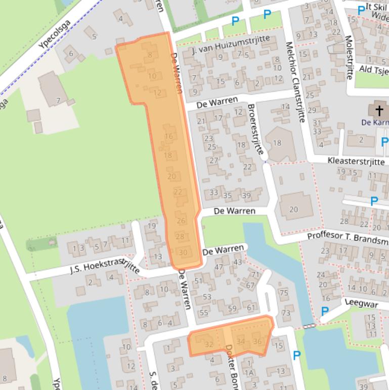 Kaart van postcodegebied 8551MP.