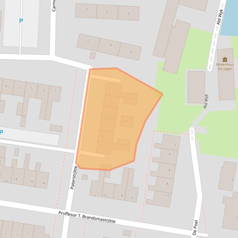 Kaart van postcodegebied 8551NC.