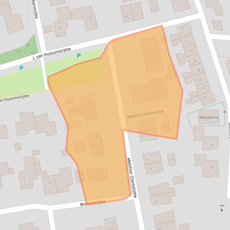 Kaart van postcodegebied 8551NK.