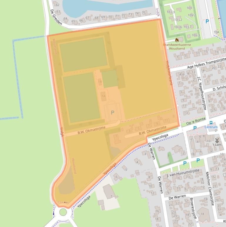 Kaart van postcodegebied 8551NP.