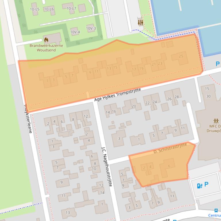 Kaart van postcodegebied 8551NT.