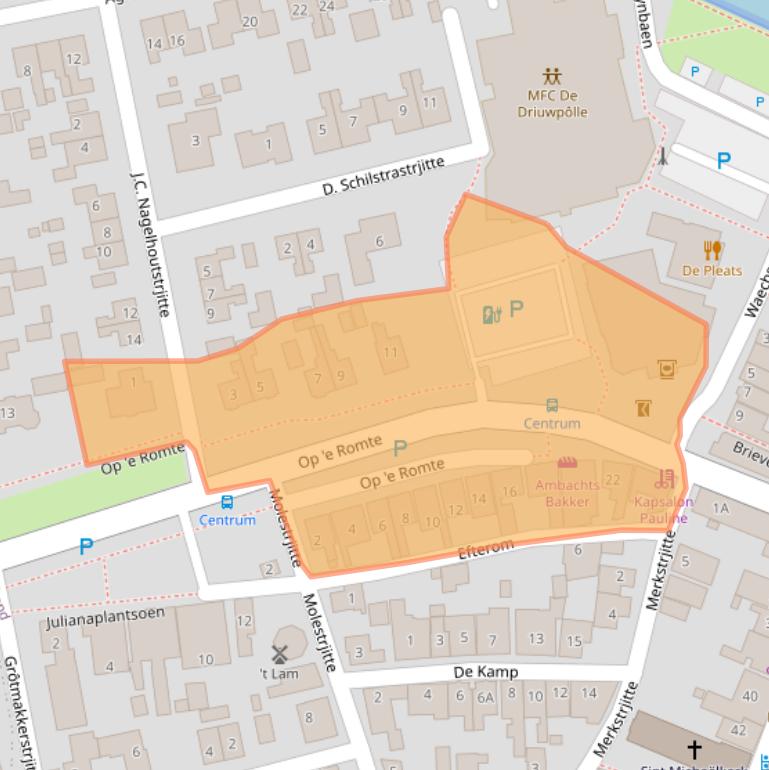 Kaart van postcodegebied 8551NX.