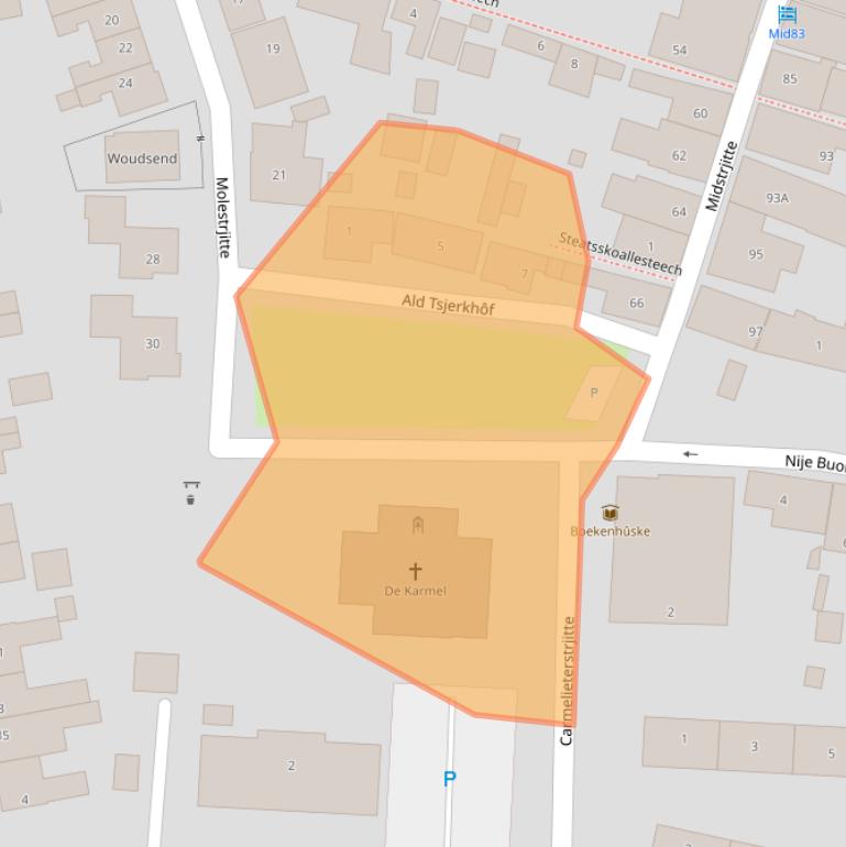 Kaart van postcodegebied 8551PA.