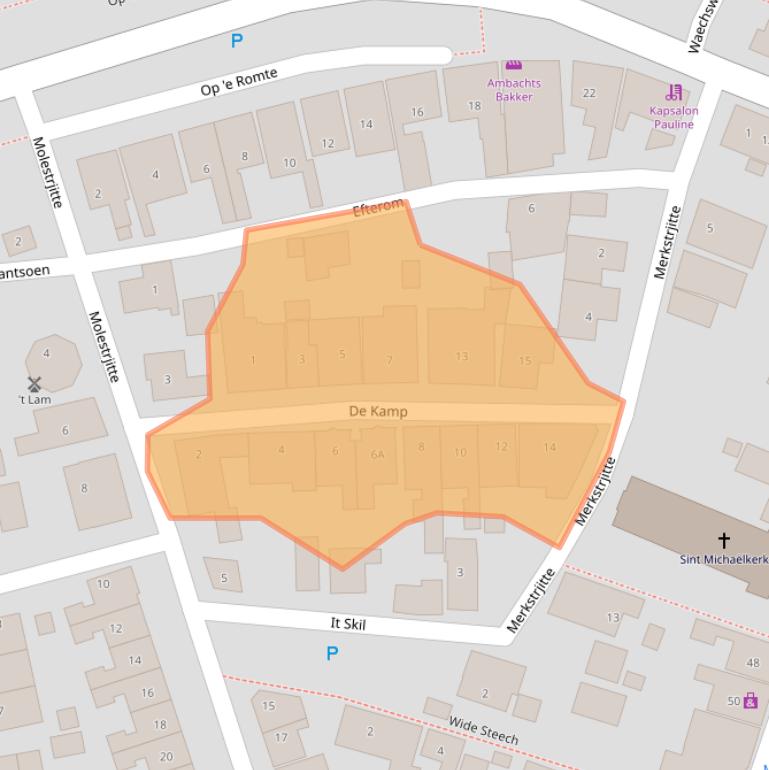 Kaart van postcodegebied 8551PD.
