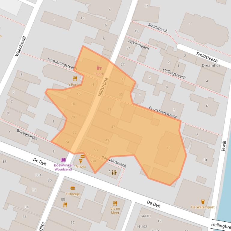 Kaart van postcodegebied 8551PH.