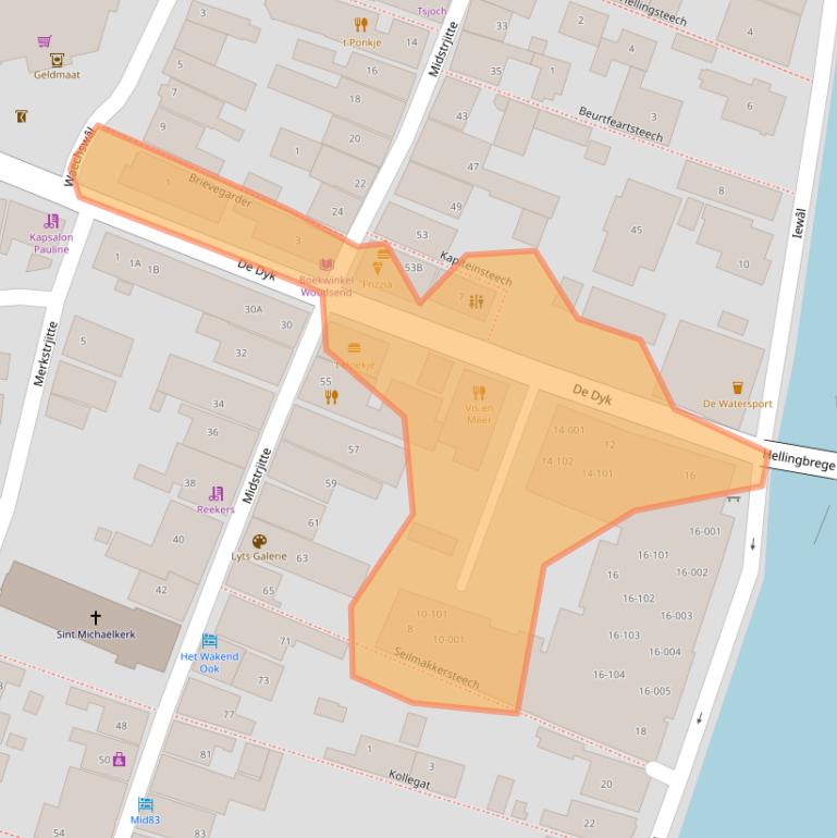 Kaart van postcodegebied 8551PM.