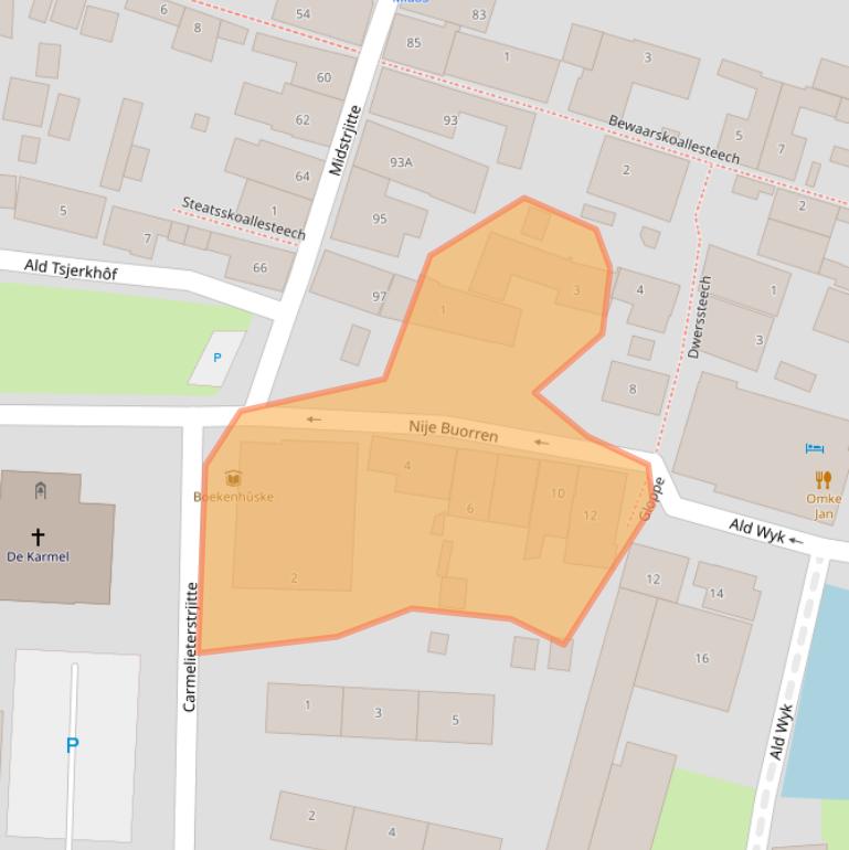 Kaart van postcodegebied 8551PN.