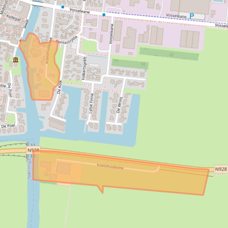Kaart van postcodegebied 8551PW.