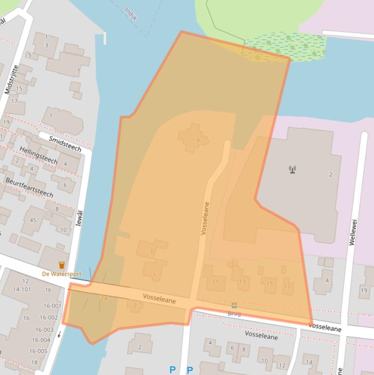 Kaart van postcodegebied 8551PX.