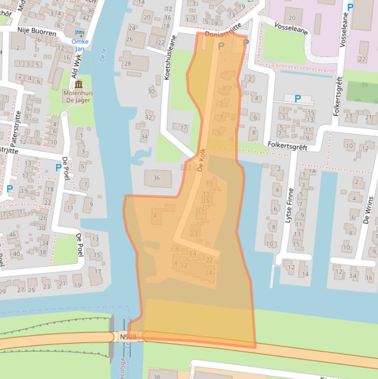 Kaart van postcodegebied 8551RL.