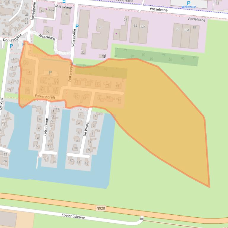 Kaart van postcodegebied 8551RM.