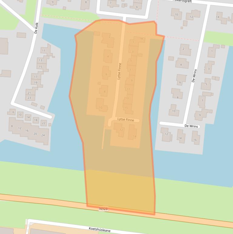 Kaart van postcodegebied 8551RN.