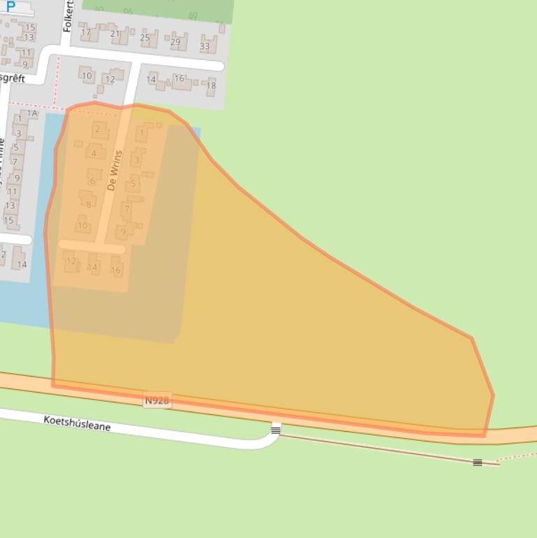 Kaart van postcodegebied 8551RP.