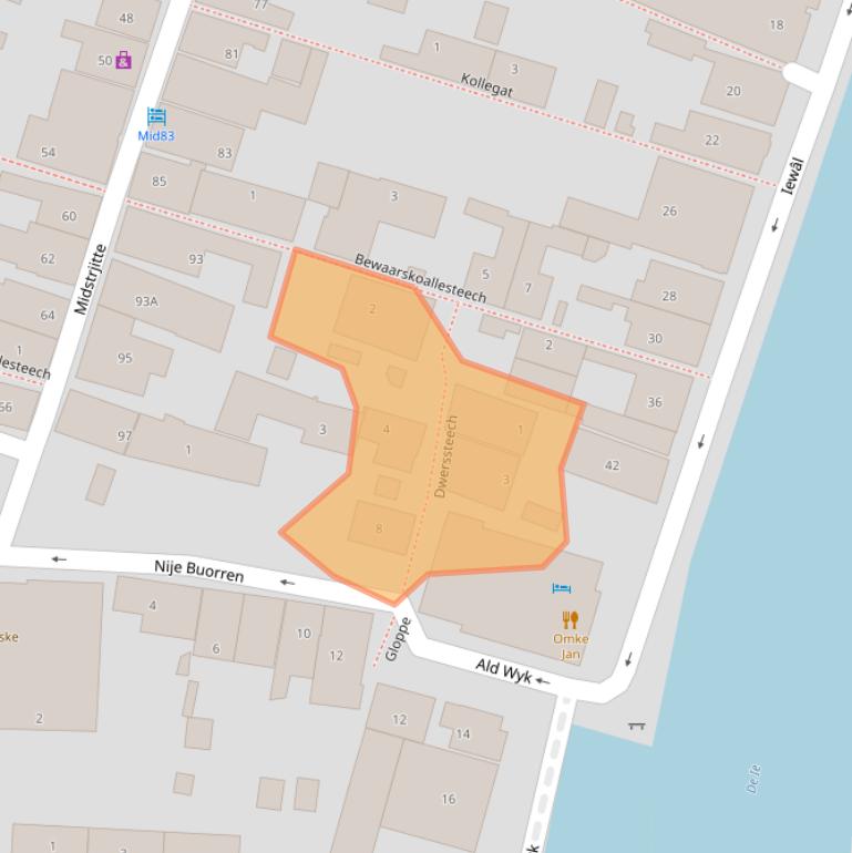 Kaart van postcodegebied 8551SB.