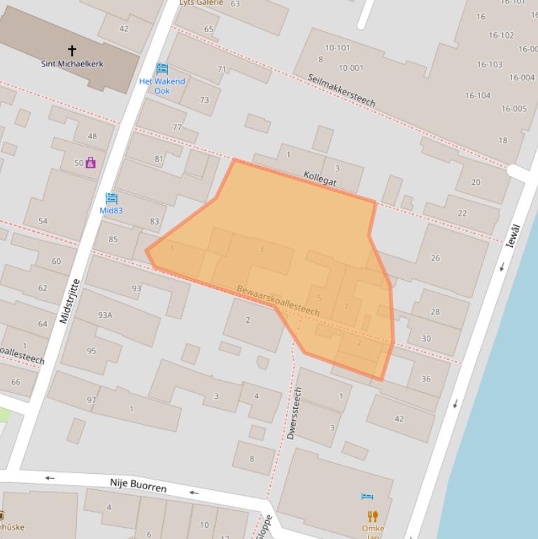 Kaart van postcodegebied 8551SC.